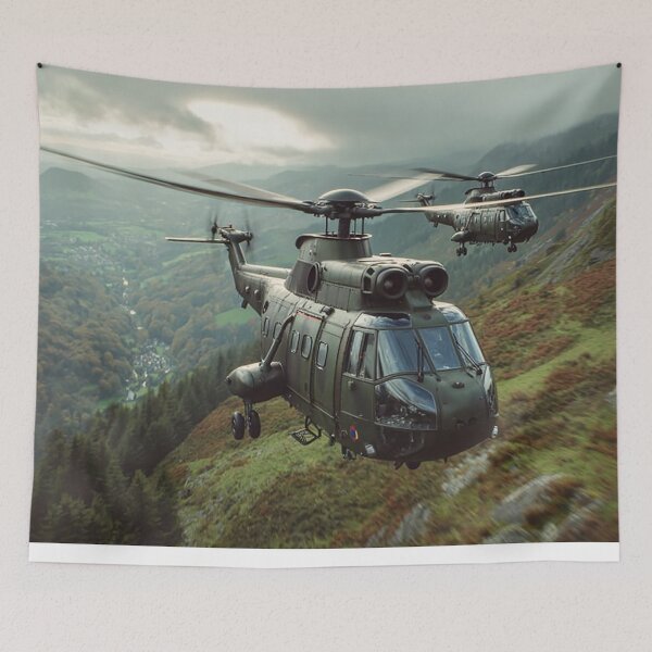 Item preview, Twinned Over Terrain designed and sold by Skyframe Aviation.