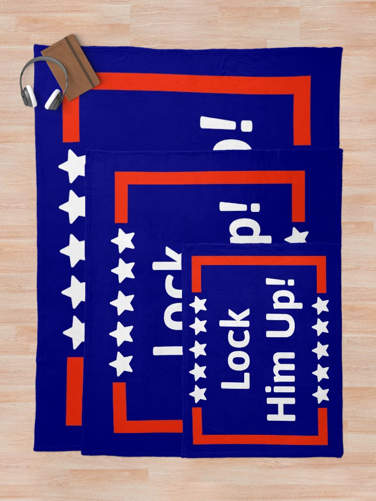 Thumbnail 5 of 6, Throw Blanket, Lock him up! designed and sold by Rachel the Artist .