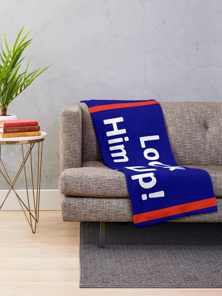Thumbnail 2 of 6, Throw Blanket, Lock him up! designed and sold by Rachel the Artist .