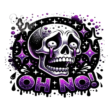 Artwork thumbnail, Crying Skull with Cosmic Purple Stars by BrodieBouges