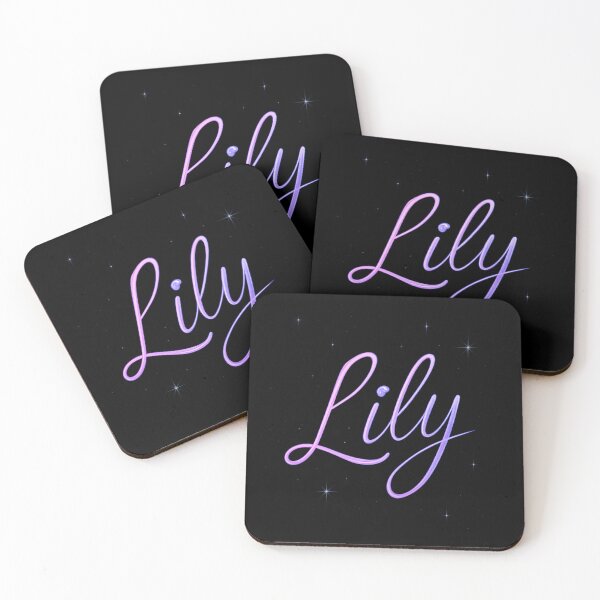 Item preview, Lily Neon Galaxy Name Design – Cosmic Pink & Purple Glow Typography for Stickers, Apparel & Gifts designed and sold by DailyVibesCo.