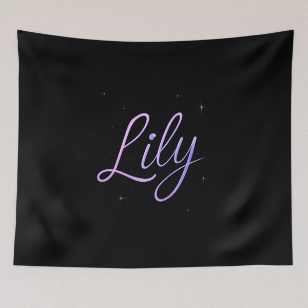 Item preview, Lily Neon Galaxy Name Design – Cosmic Pink & Purple Glow Typography for Stickers, Apparel & Gifts designed and sold by DailyVibesCo.