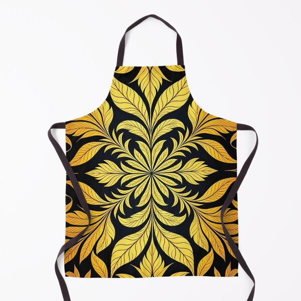 Item preview, Yellow, Flowers & Leaves, Abstract Artistic Stylize, Symmetrical Repeated Texture Pattern (image size 8320x12480) designed and sold by Digital-Davinci.