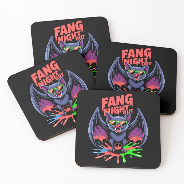 Item preview, Fang Night Out – Neon Retro Cool Halloween Bat Design designed and sold by Taans-Creation.