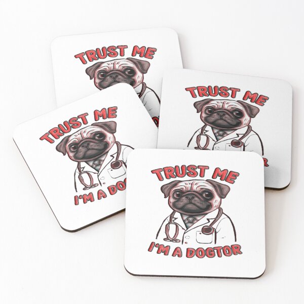 Item preview, Trust Me, I'm a Dogtor – Funny Pug Doctor Pun designed and sold by creativerooney.