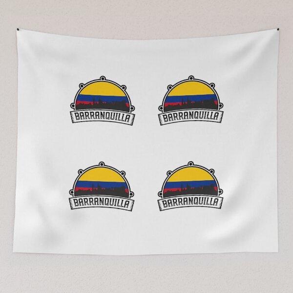 Item preview, Barranquilla Colombia Skyline Travel Souvenir Colombian Flag designed and sold by willardgarret.
