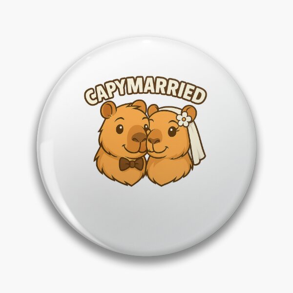 Item preview, CapyMarried – Wedding Capybara Cartoon Illustration designed and sold by CapyToon.