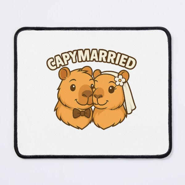 Item preview, CapyMarried – Wedding Capybara Cartoon Illustration designed and sold by CapyToon.