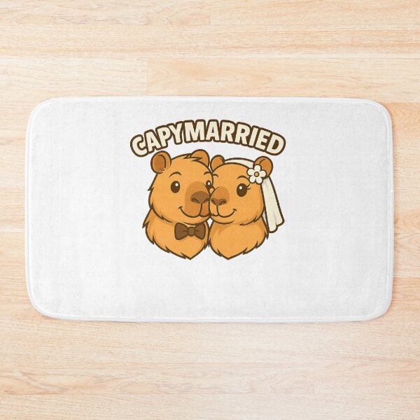 Item preview, CapyMarried – Wedding Capybara Cartoon Illustration designed and sold by CapyToon.