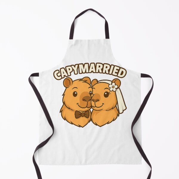 Item preview, CapyMarried – Wedding Capybara Cartoon Illustration designed and sold by CapyToon.