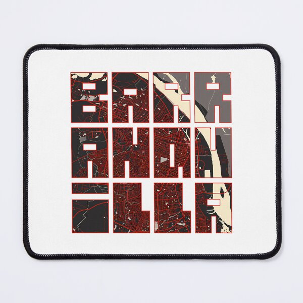Item preview, Barranquilla City Map Colombia - Vector designed and sold by willardgarret.