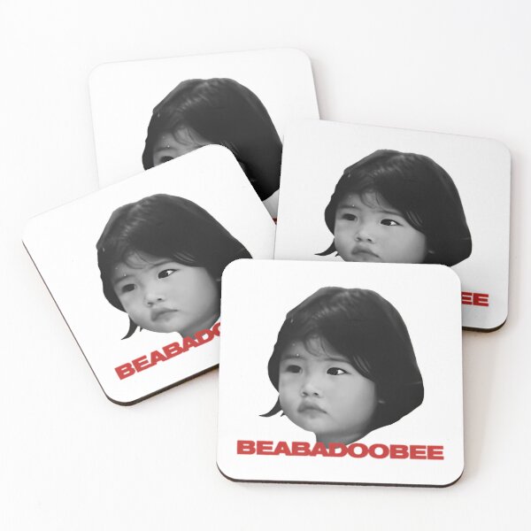 Item preview, Baby Beabadoobee Black And White Photo With Red Text designed and sold by ZeynepShiver.