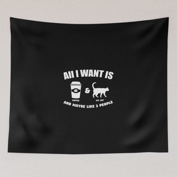 Item preview, All-I-Want-Is-Coffee-And-My-Cat-And-Maybe-Like-3-People-Active-T-Shirt designed and sold by minhminh15.