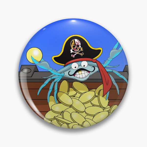 Item preview, Maryland Pirate Crab Treasure Chest designed and sold by wickedcartoons.