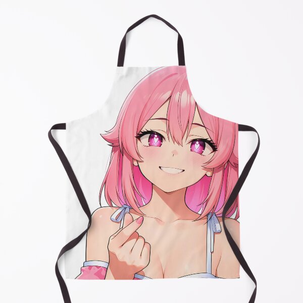 Item preview, Confident Pink-Haired Anime Girl with Bold Smile designed and sold by LunattaStore.