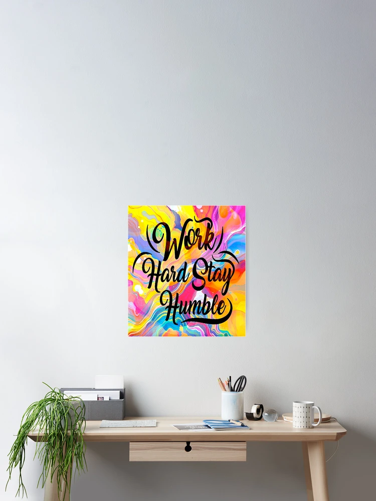 Thumbnail 2 of 3, Poster, Work Hard Script designed and sold by ViaARTfactory.