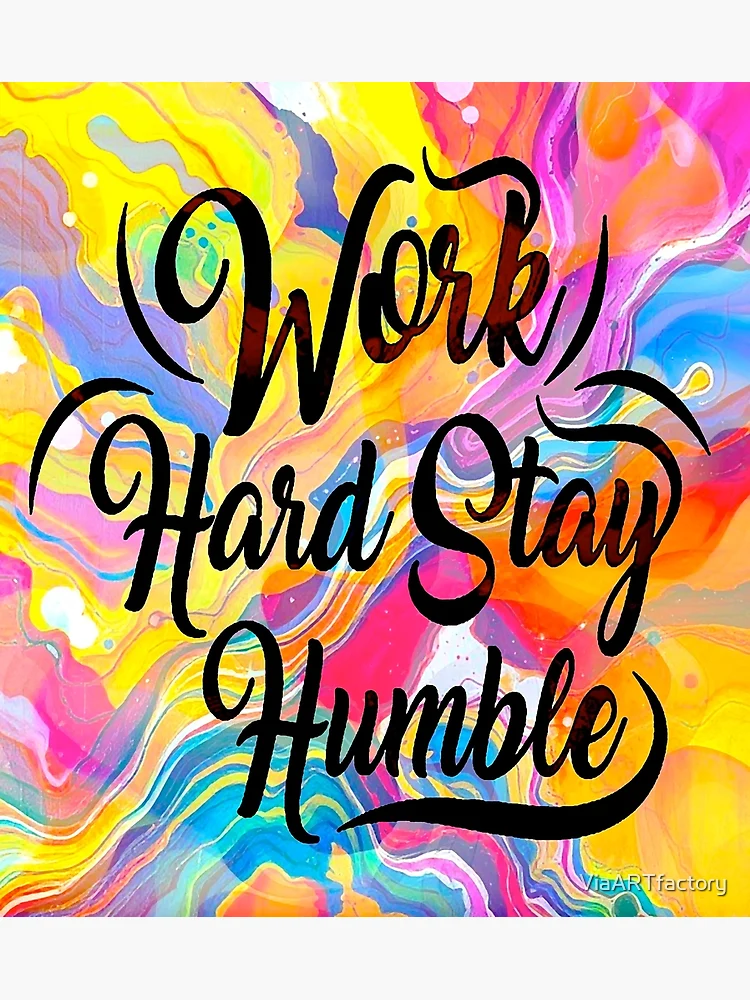 Thumbnail 3 of 3, Poster, Work Hard Script designed and sold by ViaARTfactory.