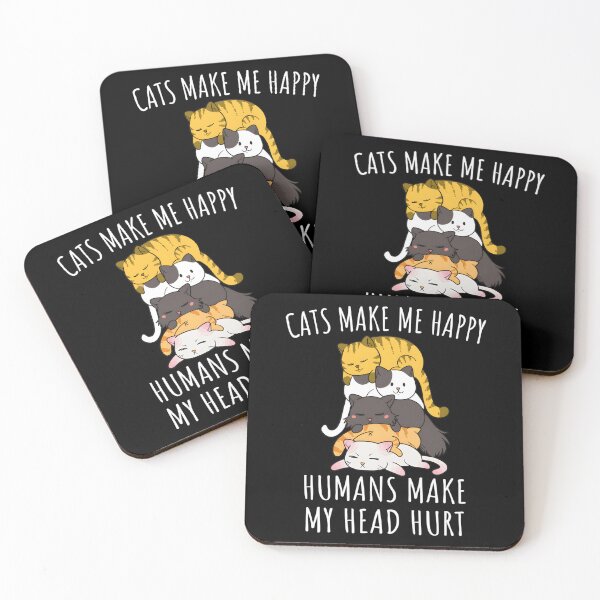Item preview, Cats Make Me Happy Hus Make My Head Hurt designed and sold by neyvrvdpez49.