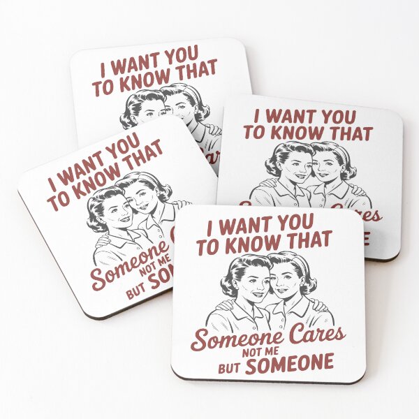 Item preview, Sarcastic Retro Quote – “Someone Cares, Not Me but Someone” Funny Vintage Design designed and sold by DirtyGirlGraphics.