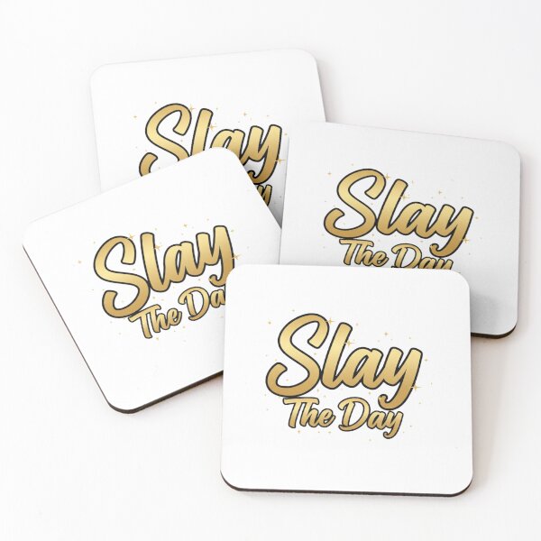 Item preview,  Slay The Day Pop Art Sticker – Cute Motivational Girl Boss Quote designed and sold by Happyfreedom.