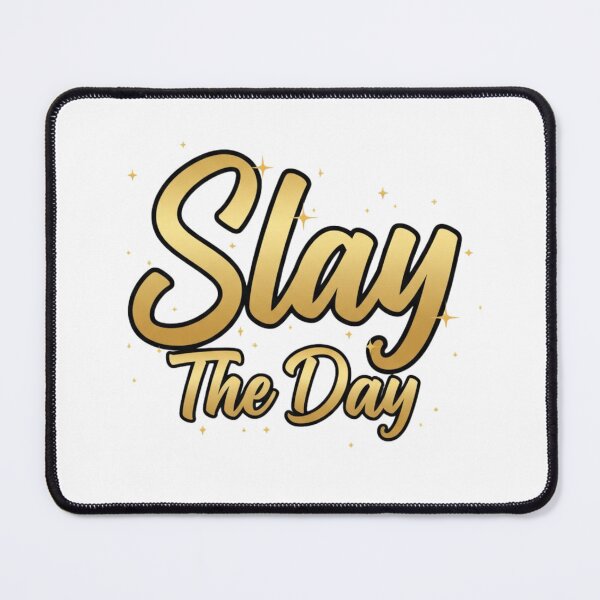 Item preview, Slay The Day Pop Art Sticker – Cute Motivational Girl Boss Quote designed and sold by Happyfreedom.