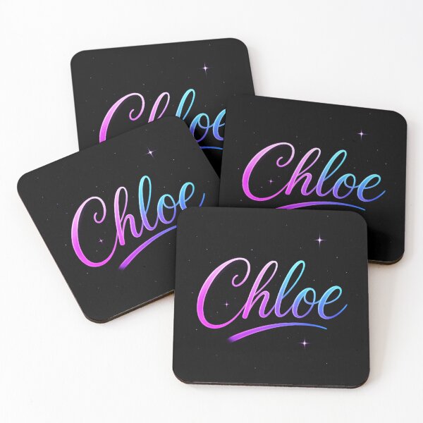 Item preview, Chloe Neon Galaxy Name Design – Cosmic Pink, Purple & Blue Glow Typography for Stickers, Apparel & Gifts designed and sold by DailyVibesCo.