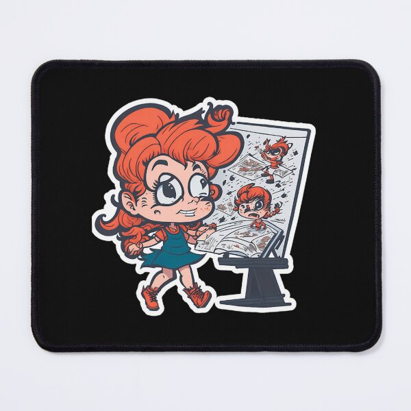 Item preview, Crazy Cartoonist Girl Abnormal Cartoon designed and sold by TimothyAllison8.