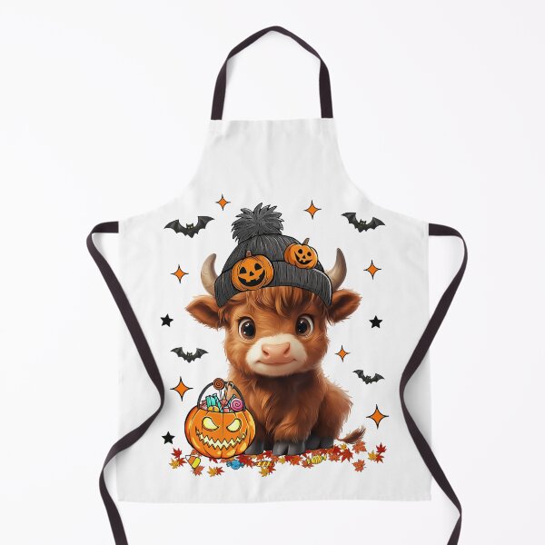 Item preview, Cute Fall Highland Cow and Pumpkin Halloween designed and sold by laszlosaobere.