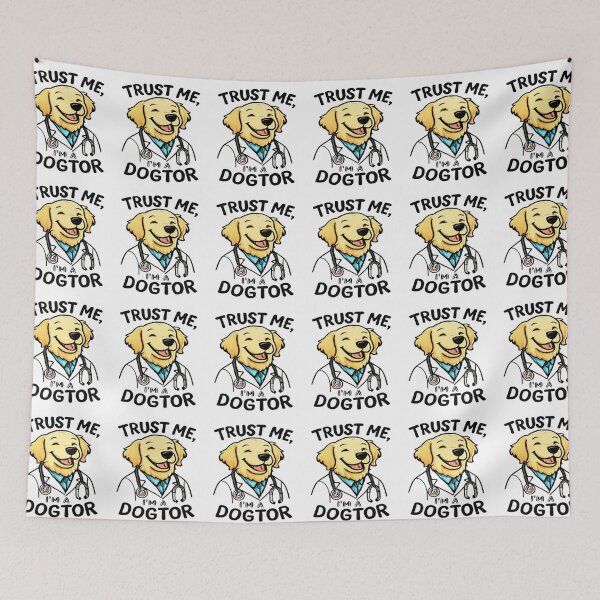 Item preview, Trust Me I'm A Dogtor Veterinarian Pun #4 designed and sold by creativerooney.