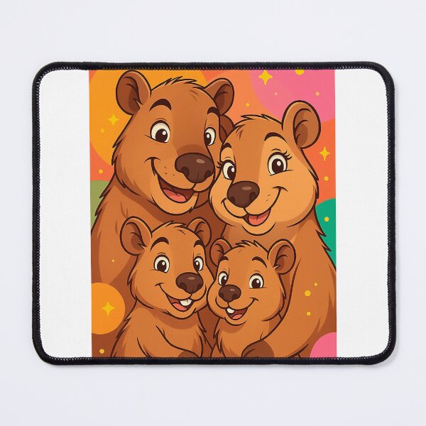 Item preview, CapyFam – Adorable Cartoon Capybara Family Illustration designed and sold by CapyToon.