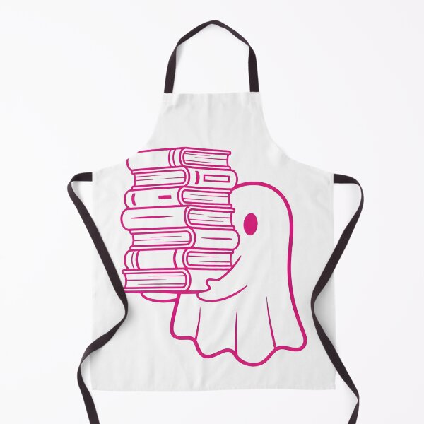 Item preview, Minimal Cute Ghost with Books – Pink Spooky Academic Design designed and sold by DamianRoy88.