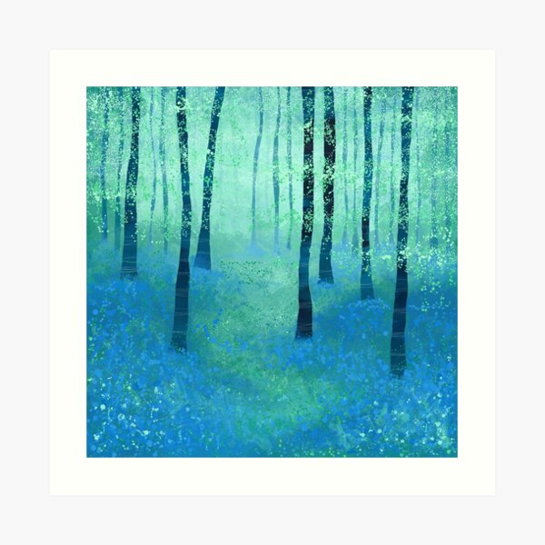 Bluebells, Challock Art Print