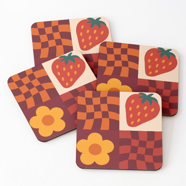 Item preview, Retro Strawberry & Flower Seamless Pattern Design designed and sold by UniqueDesign751.