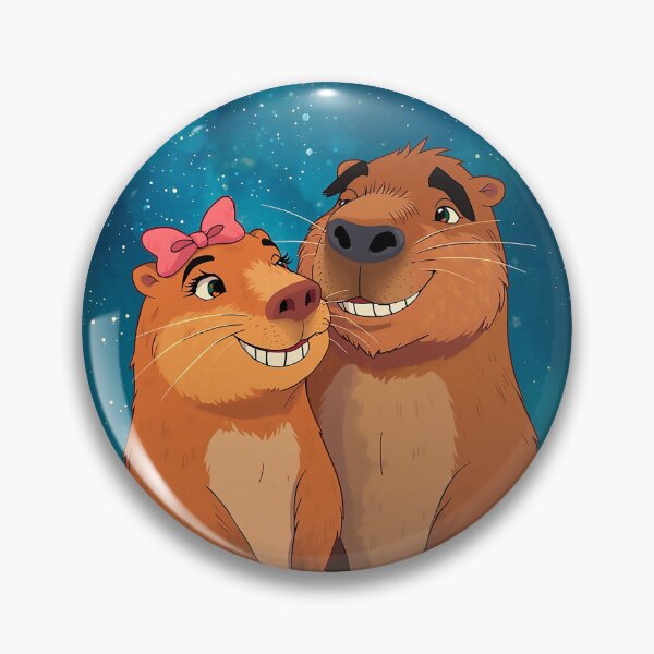 Item preview, Capy Love – Romantic Capybara Couple Under the Stars designed and sold by CapyToon.