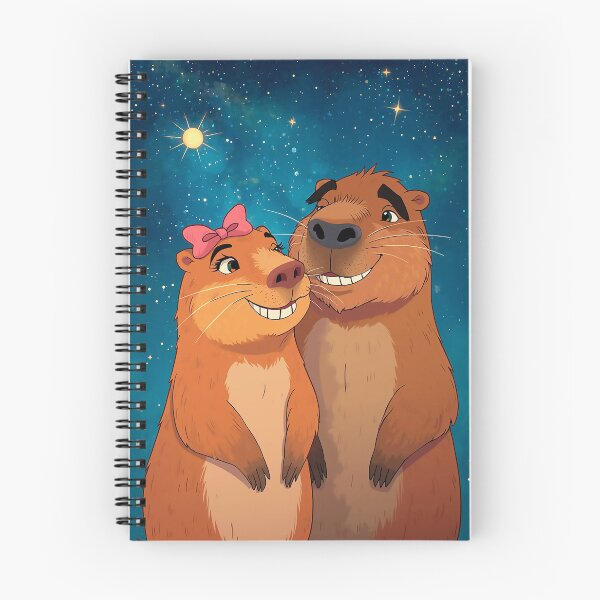 Item preview, Capy Love – Romantic Capybara Couple Under the Stars designed and sold by CapyToon.