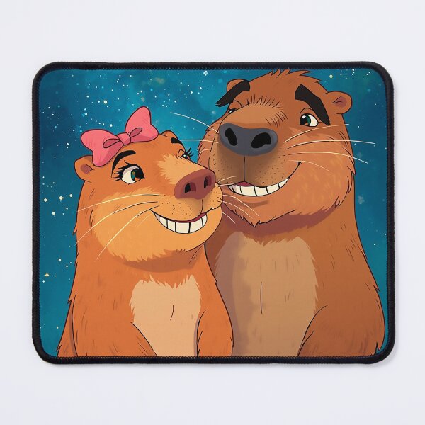 Item preview, Capy Love – Romantic Capybara Couple Under the Stars designed and sold by CapyToon.