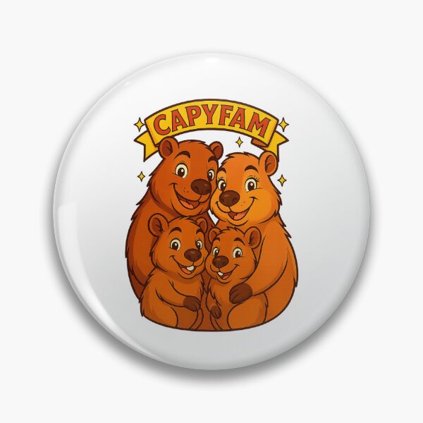 Item preview, CapyFam – Cartoon Capybara Family Illustration designed and sold by CapyToon.