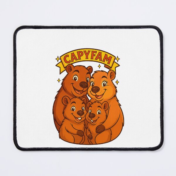 Item preview, CapyFam – Cartoon Capybara Family Illustration designed and sold by CapyToon.