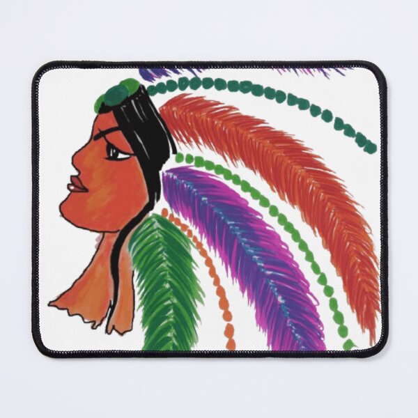 Item preview, Festival Queen – Bold Feathered Portrait designed and sold by BulletKitty82.