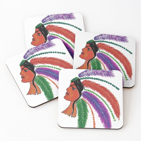 Item preview, Festival Queen – Bold Feathered Portrait designed and sold by BulletKitty82.