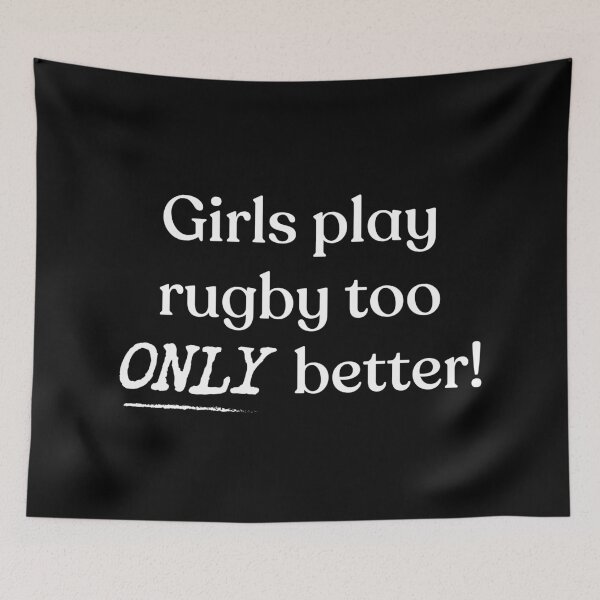 Item preview, Girls Play Rugby Too Funny Girl Rugby designed and sold by RareBunny.