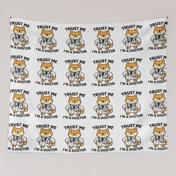 Item preview, Trust Me, I’m a Dogtor – Shiba Inu Doctor Pun #1 designed and sold by creativerooney.