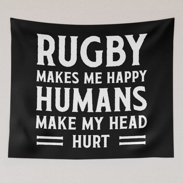 Item preview, Rugby Makes Me Happy Funny Rugby designed and sold by RareBunny.