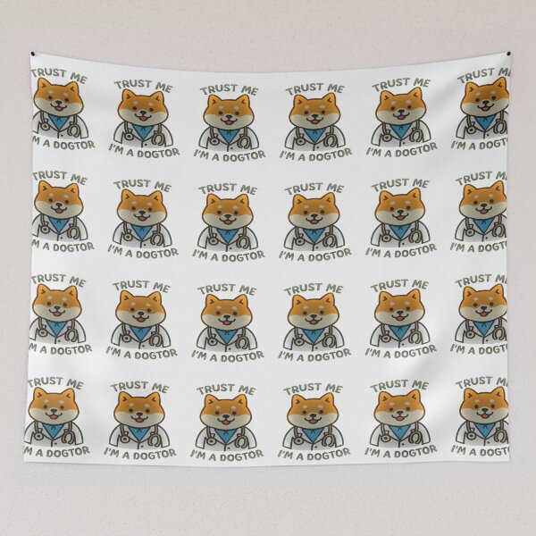 Item preview, Trust Me, I’m a Dogtor – Shiba Inu Doctor Pun #2 designed and sold by creativerooney.