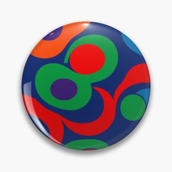 Item preview, Vibrant Abstract Pattern with Organic Shapes & Stylized Numbers on Deep Blue Background designed and sold by AnTartstudios.