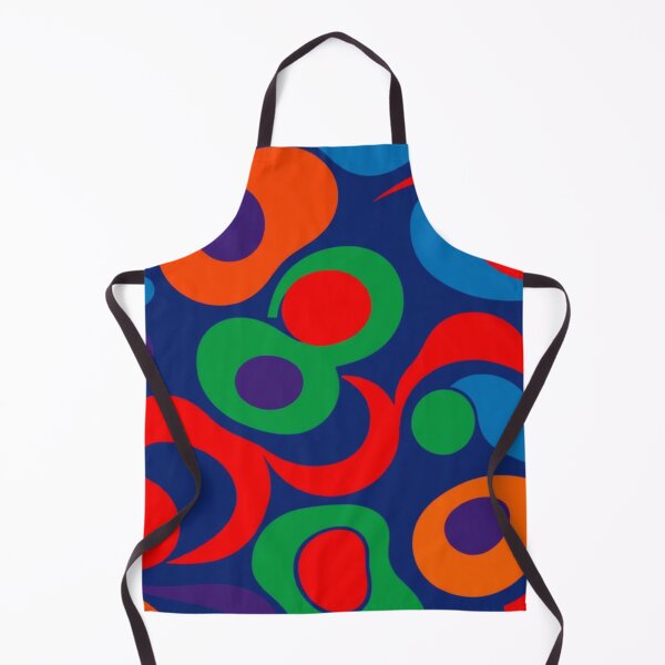 Item preview, Vibrant Abstract Pattern with Organic Shapes & Stylized Numbers on Deep Blue Background designed and sold by AnTartstudios.