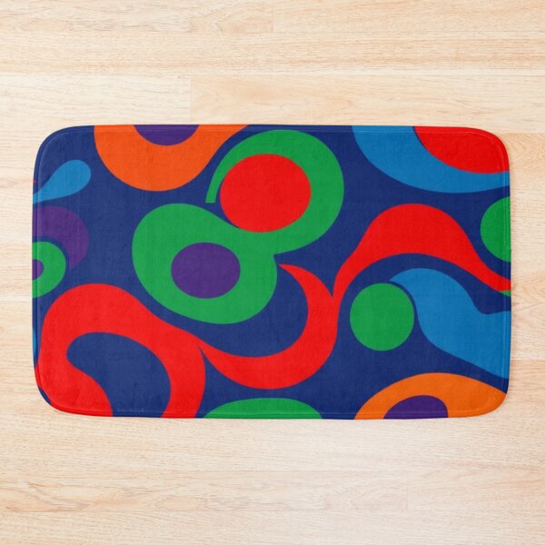 Item preview, Vibrant Abstract Pattern with Organic Shapes & Stylized Numbers on Deep Blue Background designed and sold by AnTartstudios.