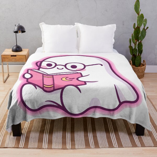 Item preview, Kawaii Ghost Reading Book – Cute Spooky Academic Design designed and sold by DamianRoy88.