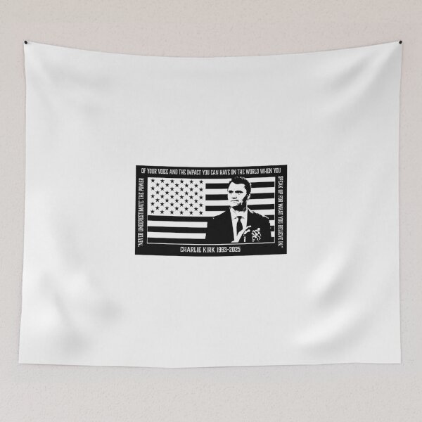 Item preview, Charlie Kirk Quote USA Flag designed and sold by Elenafatulla.