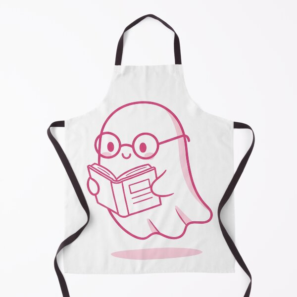 Item preview, Minimal Ghost Reading Book – Cute Pink Spooky Academic Art designed and sold by DamianRoy88.